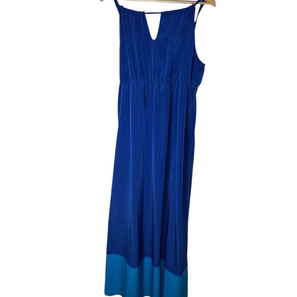 Old Navy Women’s Royal Blue Two‎ Toned Straps Dress Size L - Ties In The Back